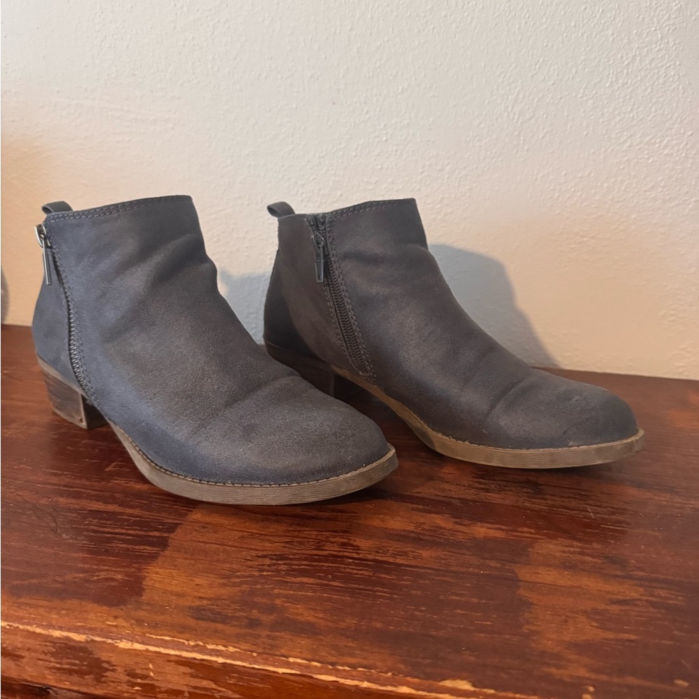 Dark blue ankle boots